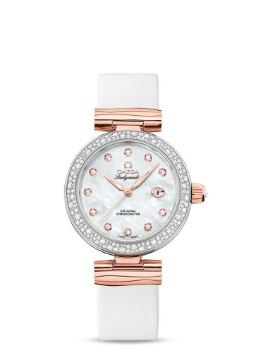 Omega LadyMatic Co-Axial 34 Stainless Steel / Sedna Gold / Diamond / MOP 425.27.34.20.55.004