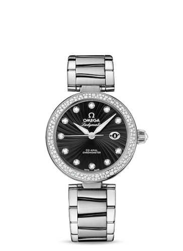 Omega LadyMatic Co-Axial 34 Stainless Steel Diamond / Black / Bracelet 425.35.34.20.51.001