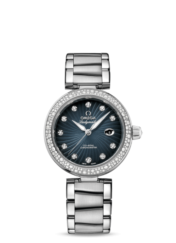Omega LadyMatic Co-Axial 34 Stainless Steel / Diamond / Grey / Bracelet 425.35.34.20.56.001
