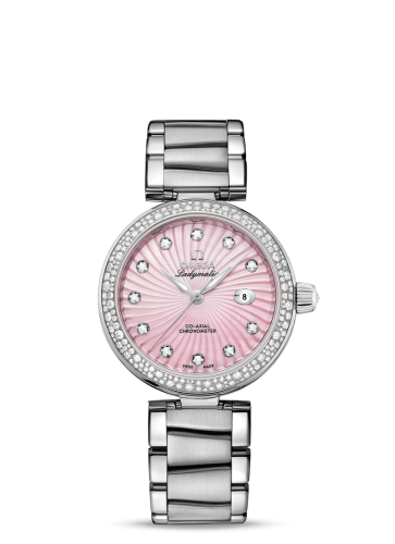 Omega LadyMatic Co-Axial 34 Stainless Steel / Diamond / Pink MOP / Bracelet 425.35.34.20.57.001