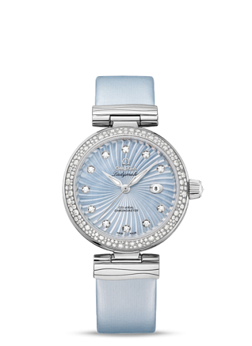 Omega LadyMatic Co-Axial 34 Stainless Steel / Diamond / Blue MOP 425.37.34.20.57.002