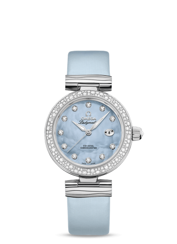 Omega LadyMatic Co-Axial 34 Stainless Steel / Diamond / Blue MOP 425.37.34.20.57.003
