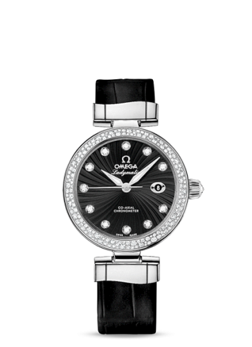 Omega LadyMatic Co-Axial 34 Stainless Steel / Diamond / Black 425.38.34.20.51.001