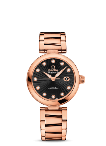 Omega LadyMatic Co-Axial 34 Red Gold / Black / Bracelet 425.60.34.20.51.001