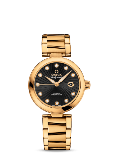 Omega LadyMatic Co-Axial 34 Yellow Gold / Black / Bracelet 425.60.34.20.51.002