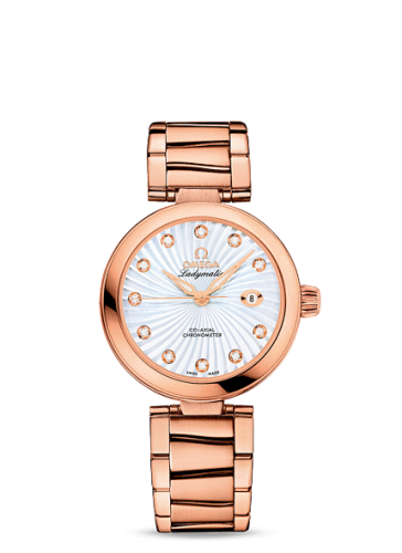 Omega LadyMatic Co-Axial 34 Red Gold / MOP / Bracelet 425.60.34.20.55.001