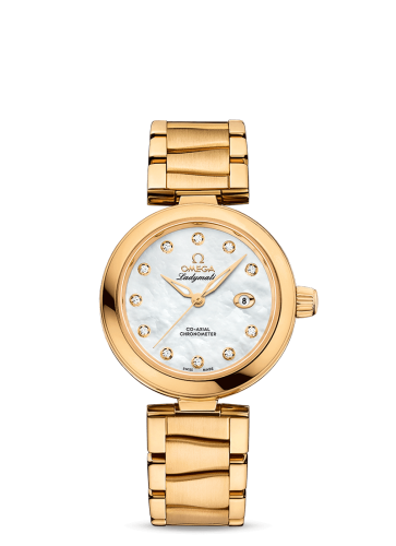 Omega LadyMatic Co-Axial 34 Yellow Gold / MOP / Bracelet 425.60.34.20.55.003