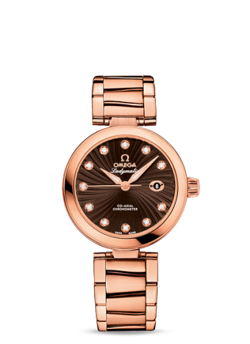 Omega LadyMatic Co-Axial 34 Red Gold / Brown / Bracelet 425.60.34.20.63.001