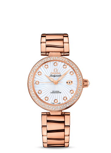 Omega LadyMatic Co-Axial 34 Red Gold / Diamond / MOP / Bracelet 425.65.34.20.55.001