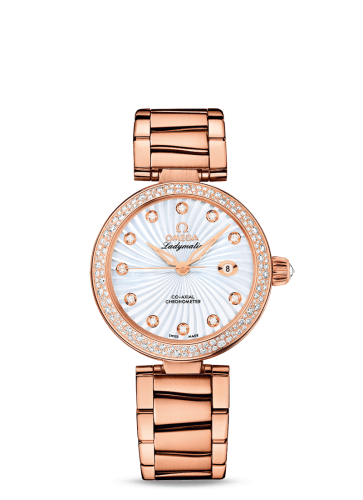 Omega LadyMatic Co-Axial 34 Red Gold / Diamond / MOP/ Bracelet 425.65.34.20.55.003