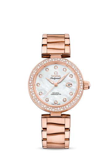 Omega LadyMatic Co-Axial 34 Sedna Gold / Diamond / MOP / Bracelet 425.65.34.20.55.010
