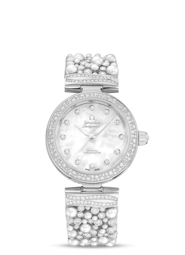 Omega LadyMatic Co-Axial 34 White Gold / Pearls and Diamonds 425.65.34.20.55.013