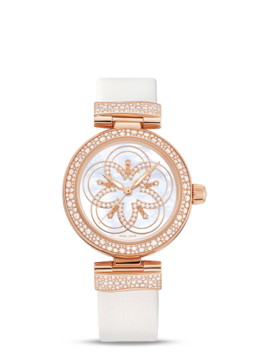 Omega LadyMatic Co-Axial 34 Red Gold Diamond / Diamond Flower 425.67.34.20.55.006