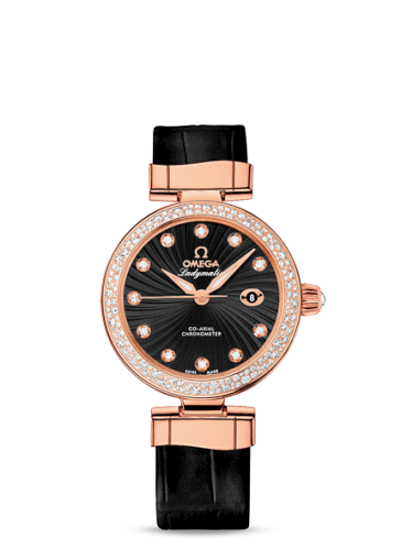 Omega LadyMatic Co-Axial 34 Red Gold / Diamond / Black 425.68.34.20.51.001