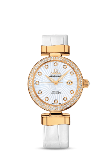 Omega LadyMatic Co-Axial 34 Yellow Gold / Diamond / MOP 425.68.34.20.55.003