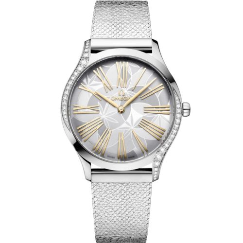 Omega De Ville Trésor 36 Stainless Steel / Silver - Frangipani / Bracelet 428.15.36.60.02.001