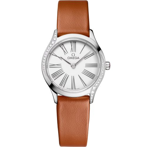 Omega Mini Trésor Quartz 26 Stainless Steel - Diamond / White Enamel 428.17.26.60.04.004