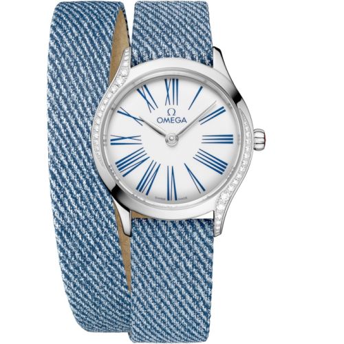Omega Mini Trésor Quartz 26 Stainless Steel - Diamond / White Enamel / Double Tour 428.17.26.60.04.009