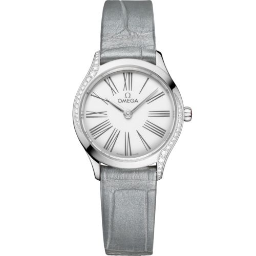 Omega Mini Trésor Quartz 26 Stainless Steel - Diamond / White Enamel 428.18.26.60.04.001