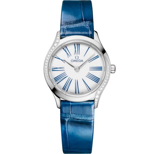 Omega Mini Trésor Quartz 26 Stainless Steel - Diamond / White Enamel 428.18.26.60.04.002