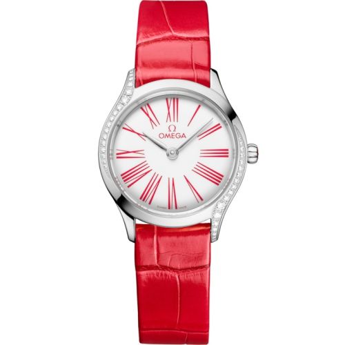Omega Mini Trésor Quartz 26 Stainless Steel - Diamond / White Enamel 428.18.26.60.04.003