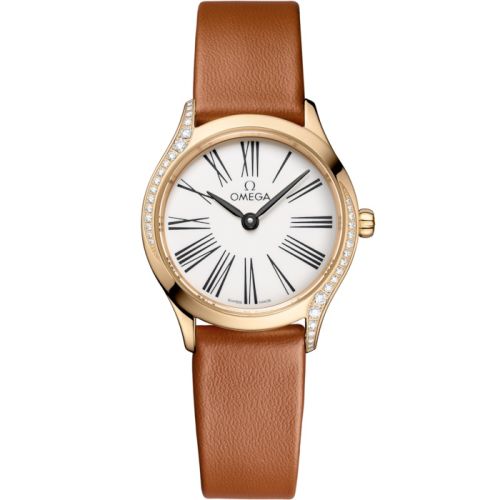 Omega Mini Trésor Quartz 26 Moonshine Gold - Diamond / White Enamel 428.57.26.60.04.004