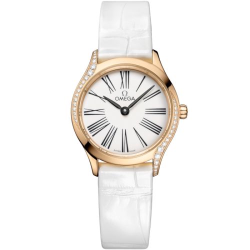 Omega Mini Trésor Quartz 26 Moonshine Gold - Diamond / White Enamel 428.58.26.60.04.001