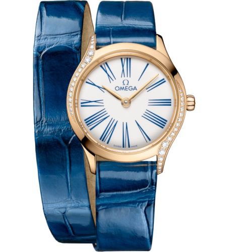 Omega Mini Trésor Quartz 26 Moonshine Gold - Diamond / White Enamel / Double Tour 428.58.26.60.04.002