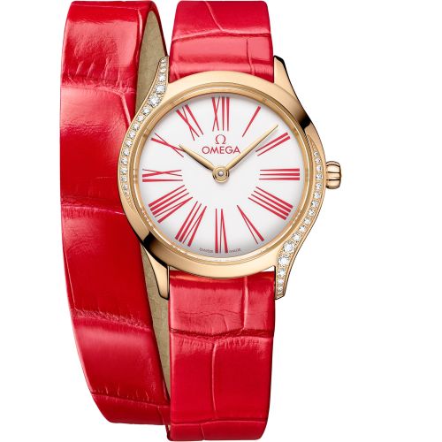 Omega Mini Trésor Quartz 26 Moonshine Gold - Diamond / White Enamel / Double Tour 428.58.26.60.04.003