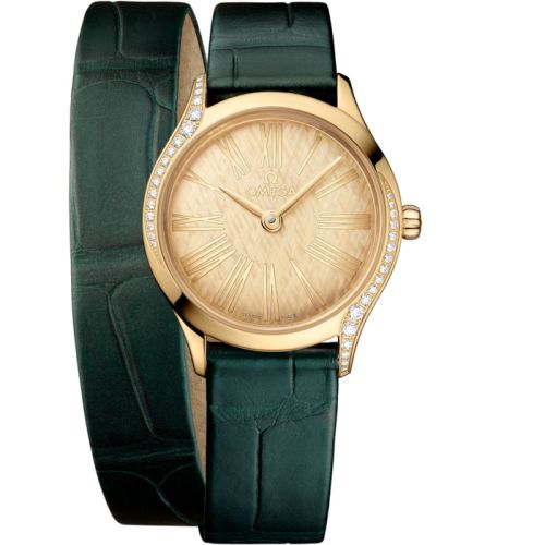 Omega Mini Trésor Quartz 26 Moonshine Gold - Diamond / Moonshine Gold / Double Tour 428.58.26.60.99.002