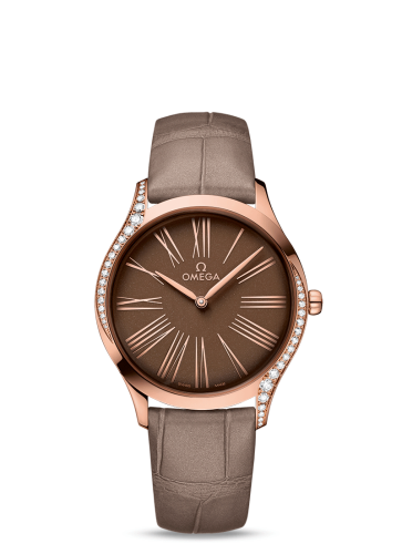 Omega De Ville Trésor 36 Sedna Gold / Brown Roman / Fabric 428.58.36.60.13.001