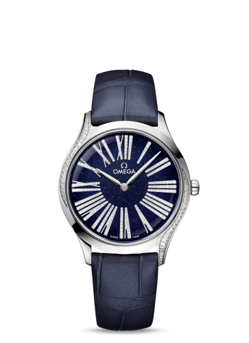 Omega De Ville Trésor 36 Canopus Gold / Aventurine Roman / Alligator 428.58.36.60.53.001