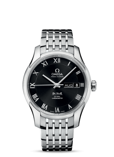 Omega De Ville Co-Axial Annual Calendar Stainless Steel / Black / Bracelet 431.10.41.22.01.001