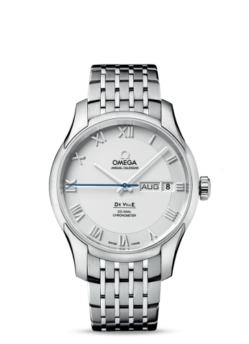 Omega De Ville Co-Axial Annual Calendar Stainless Steel / Silver / Bracelet 431.10.41.22.02.001