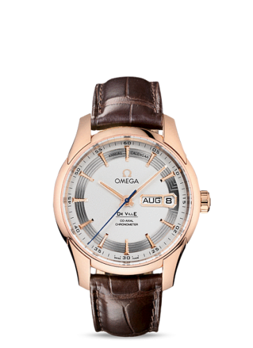 Omega De Ville Hour Vision Co-Axial Annual Calendar Red Gold / Silver / Alligator 431.63.41.22.02.001