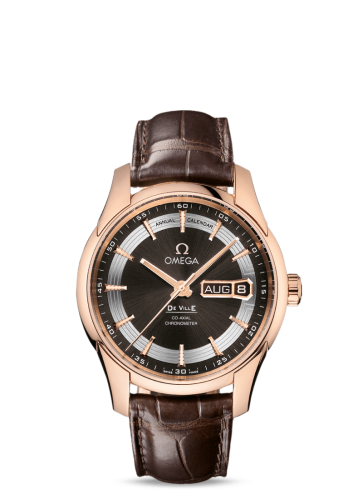 Omega De Ville Hour Vision Co-Axial Annual Calendar Red Gold / Brown / Alligator 431.63.41.22.13.001