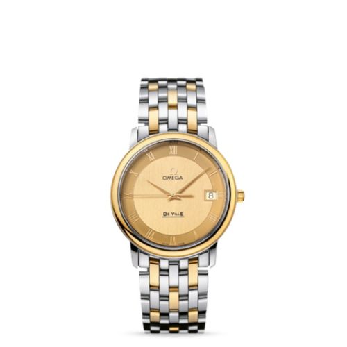 Omega De Ville Prestige Quartz 34.4 Stainless Steel / Yellow Gold / Champagne / Bracelet 4310.12.00