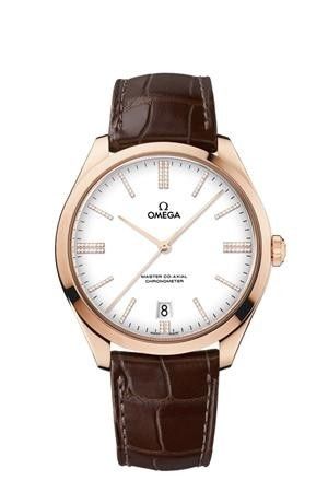 Omega De Ville Trésor Master Co-Axial Sedna Gold / White Enamel Diamond 432.53.40.21.54.001