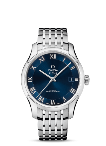 Omega De Ville Hour Vision Master Chronometer Stainless Steel / Blue / Bracelet 433.10.41.21.03.001