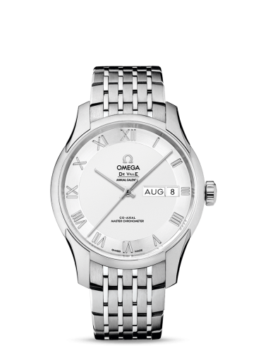 Omega De Ville Hour Vision Master Chronometer Annual Calendar Stainless Steel / Silver / Bracelet 433.10.41.22.02.001