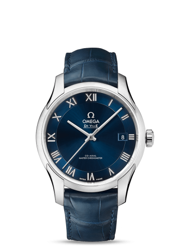 Omega De Ville Hour Vision Master Chronometer Stainless Steel / Blue 433.13.41.21.03.001