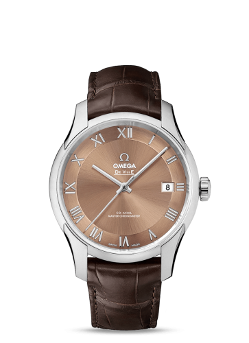 Omega De Ville Hour Vision Master Chronometer Stainless Steel / Brown 433.13.41.21.10.001