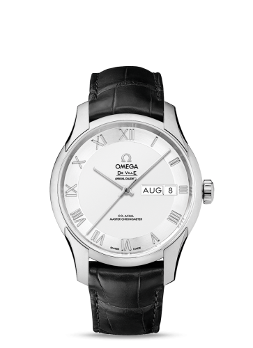 Omega De Ville Hour Vision Master Chronometer Annual Calendar Stainless Steel / Silver 433.13.41.22.02.001