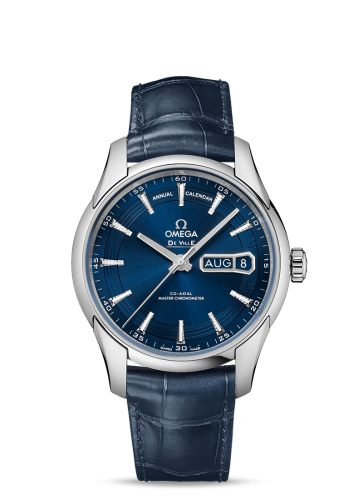 Omega De Ville Hour Vision Master Chronometer Annual Calendar Stainless Steel / Blue 433.33.41.22.03.001