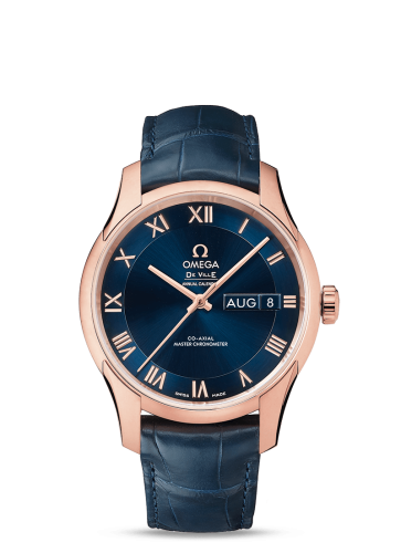 Omega De Ville Hour Vision Master Chronometer Annual Calendar Sedna Gold / Blue 433.53.41.22.03.001
