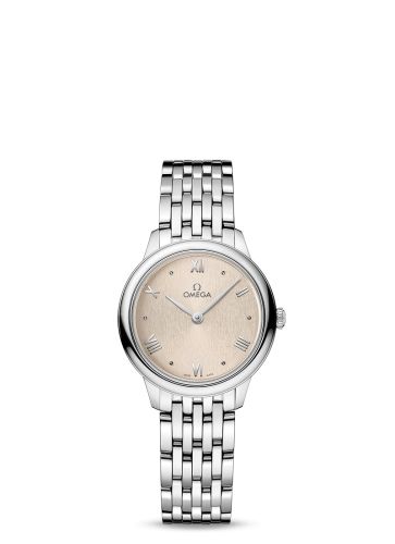 Omega De Ville Quartz 27.5 Stainless Steel / Beige / Bracelet 434.10.28.60.09.001