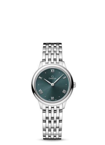 Omega De Ville Quartz 27.5 Stainless Steel / Turquoise / Bracelet 434.10.28.60.10.001