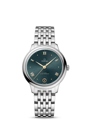Omega De Ville Master Chronometer 34 Stainless Steel / Turquoise / Bracelet 434.10.34.20.10.001