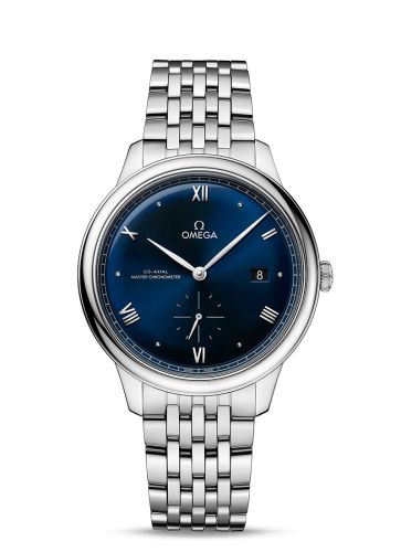 Omega De Ville Small Seconds Master Chronometer Stainless Steel / Blue / Bracelet 434.10.41.20.03.001