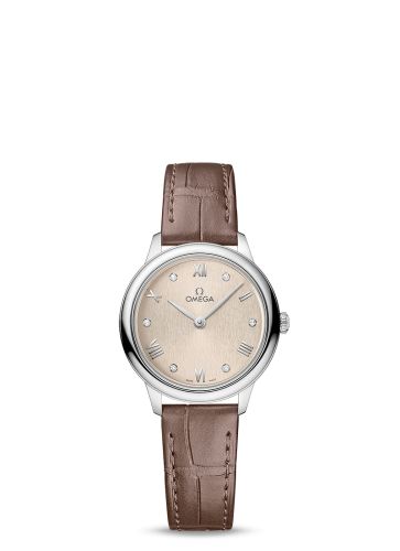Omega De Ville Quartz 27.5 Stainless Steel / Beige - Diamond 434.13.28.60.59.001